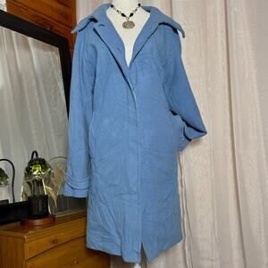 Centigrade Outerwear Blue Wool Blend Longline Coat Sz XL
